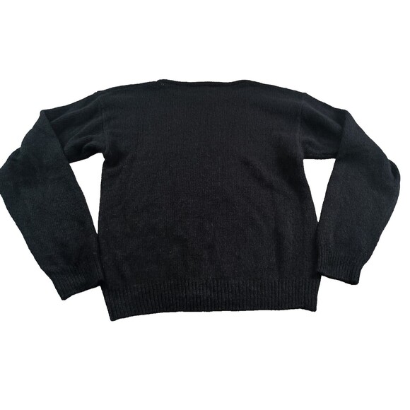 Vintage David Benjamin Womens M Sweater Black Blue Purple Sequined Pullover Silk - Picture 4 of 8